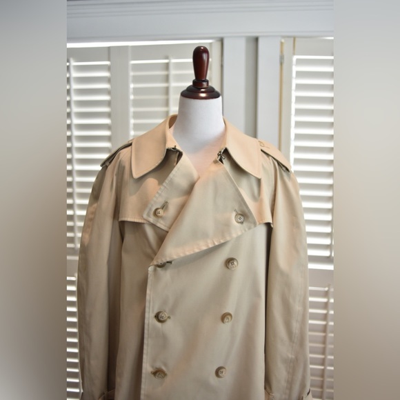 Vintage Christian Dior Trench Coat double breasted 46R - Picture 15 of 16
